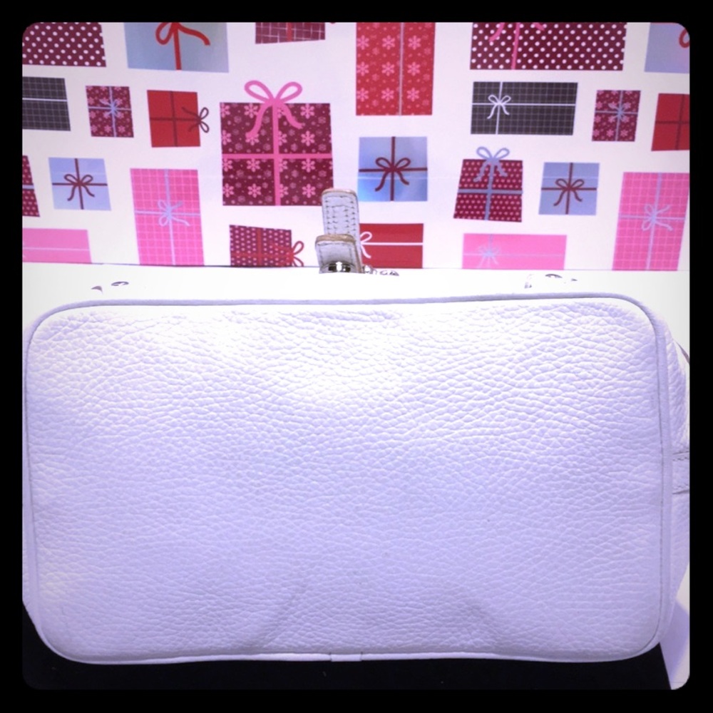 Vintage BURBERRY OFF WHITE Leather Handbag - Picture 4 of 8